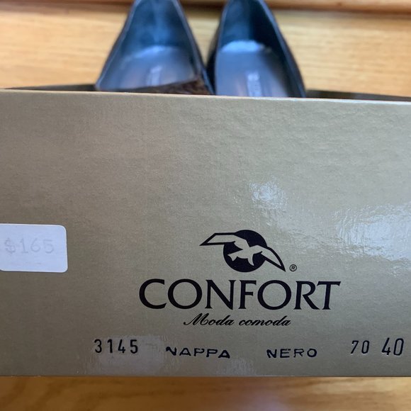 Retro Vero Cuoio Black High Heel Shoes - Picture 4 of 4